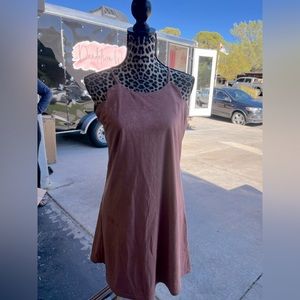 Pink velvety, scalloped top dress